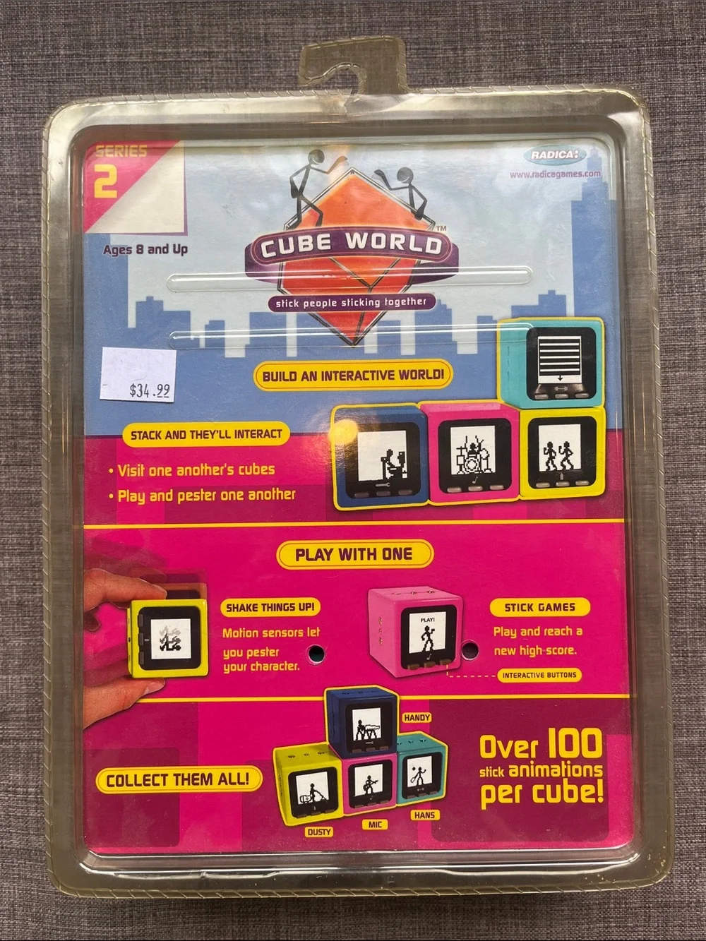 Radica Cube World Series 2 Set Y2K Electronic Game Sealed